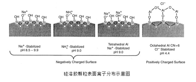 硅溶胶的表面电荷性质